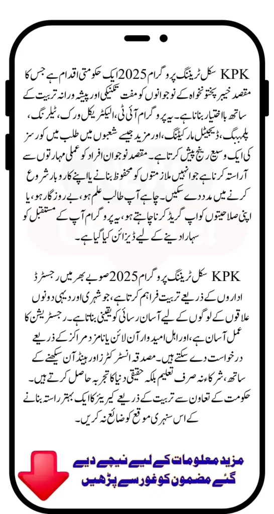 KPK 2025 Skill Training Program Know Full List of Courses and How to Register
