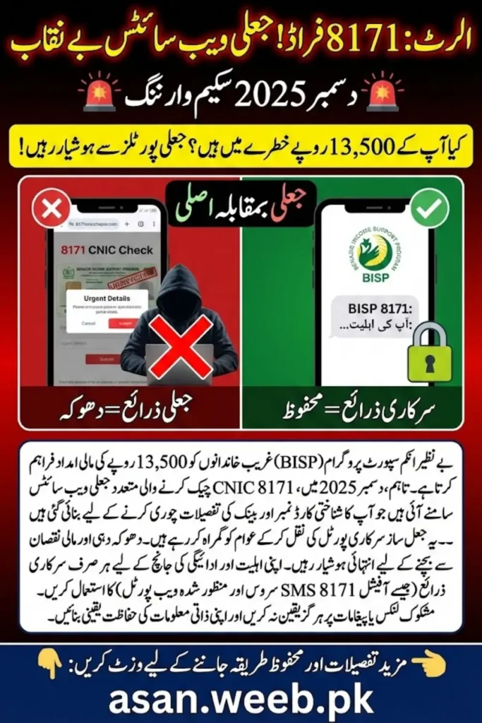Alert: Fake 8171 CNIC Check Websites Exposed – December 2025 Scam Warning