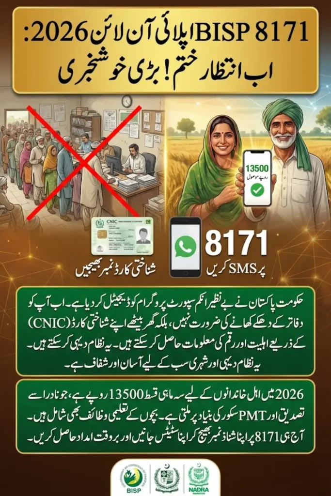 BISP 8171 Apply Online 2026 – CNIC Check, PMT Score, Registration Process & Payment Updates