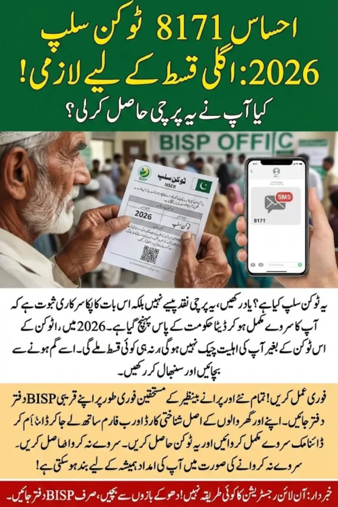 Ehsaas 8171 Token Slip 2026: How to Verify Registration and Qist Status Check