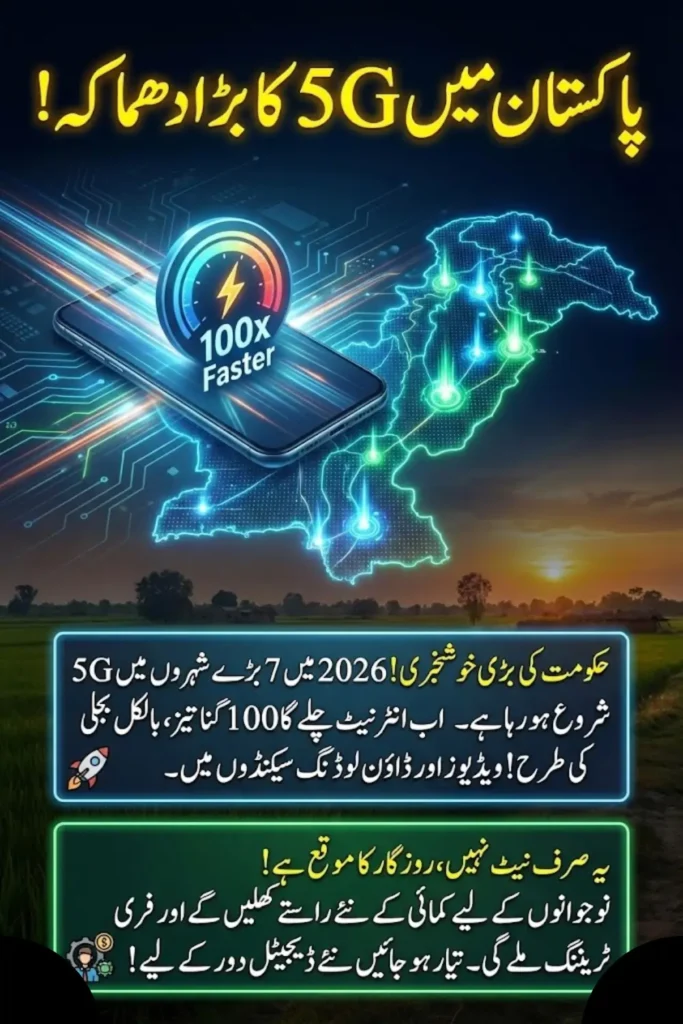 Pakistan to Launch 5G Services in 7 Major Cities in 2026 Under Digital Pakistan Plan